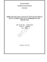 Thiết kế nhà máy sản xuất cồn tuyệt đối từ sắn lát khô năng suất 18 000 000 lít sản phẩm năm 
