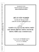 Nghiên cứu cải tạo hệ thống nhiên liệu diesel truyền thống thành hệ thống nhiên liệu common rail 