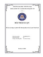 (Bài thảo luận) đề án xây dựng và phát triển thương hiệu trái cây sạch vinafresh