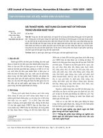 Giá trị ngữ nghĩa - ngữ dụng của danh ngữ chỉ thời gian trong văn bản nghệ thuật