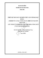 Thiết kế nhà máy chế biến thủy sản với hai mặt hàng surimi từ cá nục, năng suất 10000 tấn nguyên liệu năm và xúc xích từ surimi bổ sung thịt heo, năng suất 5 tấn thành phẩm ngày 