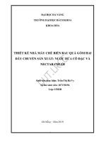 Thiết kế nhà máy chế biến rau quả gồm hai dây chuyền sản xuất nước dứa cô đặc và nectar chuối 