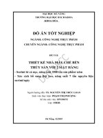 Thiết kế nhà máy chế biến thủy sản với hai mặt hàng surimi từ cá nục, năng suất 3500 tấn sản phẩm năm và xúc xích bổ sung thịt heo, năng suất 7 tấn nguyên liệu surimi ngày 