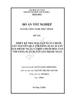 Thiết kế nhà máy sản xuất chuối sấy nguyên quả năng suất 10 tấn sản phẩm ngày và bột chuối hòa tan năng suất 10 tấn sản phẩm ngày 