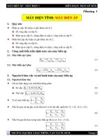Tóm tắt công thức máy điện 1 - Chương 2 Máy biến áp