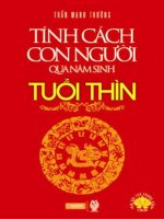Tính cách con người qua năm sinh tuổi thìn (NXB thời đại 2011)   trần mạnh thường, 105 trang 
