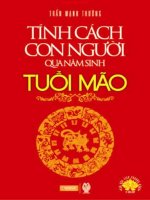 Tính cách con người qua năm sinh tuổi mão (NXB thời đại 2011)   trần mạnh thường, 115 trang 