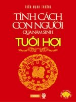 Tính cách con người qua năm sinh tuổi hợi (NXB thời đại 2011)   trần mạnh thường, 104 trang 