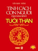 Tính cách con người qua năm sinh tuổi thân (NXB thời đại 2011)   trần mạnh thường, 97 trang 