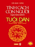 Tính cách con người qua năm sinh tuổi dần (NXB thời đại 2011)   trần mạnh thường, 110 trang