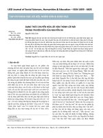 Dạng thức chuyển hóa lời văn thành lời nói trong Truyện Kiều của Nguyễn Du