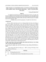 Thực trạng và giải pháp nâng cao chất lượng dạy học thí nghiệm thực hành môn Sinh học – THPT ở thành phố Đà Nẵng