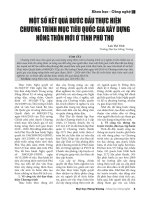 Một số kết quả bước đầu thực hiện chương trình mục tiêu quốc gia xây dựng nông thôn mới ở tỉnh Phú Thọ