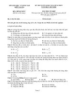 Bộ đề thi tuyển sinh vào lớp 10 chuyên môn toán 2014 2021