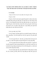 VẬN DỤNG TIẾN TRÌNH CÔNG tác xã hội cá NHÂN  TRONG VIỆC hỗ TRỢ CHO NGƯỜI PHỤ nữ bị bạo HÀNH GIA ĐÌNH