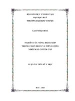 (Luận án tiến sĩ) Nghiên cứu nồng độ H-FABP trong chẩn đoán và tiên lượng nhồi máu cơ tim cấp