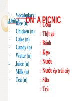 Bài giảng Super Kids 1 - Unit 3: On a picnic