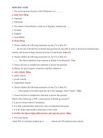 Đáp án môn Đất Nước Học Ehou Đại học mở EN17