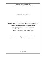 Nghiên cứu thực hiện xã hội hóa đầu tư trong ngành công nghiệp than thuộc tập đoàn công nghiệp than khoáng sản việt namc 