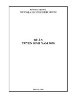 ĐỀ ÁN TUYỂN SINH NĂM 2020