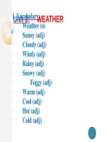 Bài giảng Super Kids 2 - Unit 3: Weather