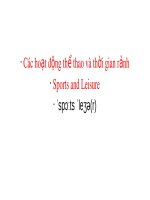 Bài giảng Smart start Grade 4 - Unit 6: Sports and leisure