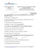 ĐỀ THI KHẢO SÁT LỚP 12 TRUNG HỌC PHỔ THÔNG. Bài kiểm tra: Khoa học xã hội; Môn: Lịch sử