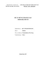 ĐỀ ÁN MỞ NGÀNH ĐÀO TẠO TRÌNH ĐỘ TIẾN SĨ Ngành đào tạo: QUẢN TRỊ KINH DOANH