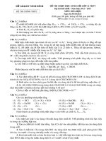 Đề thi chọn học sinh giỏi môn Hóa học lớp 12 năm học 2012-2013 – Sở Giáo dục và Đào tạo Ninh Bình