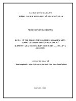 Đề tài vũ trụ trong thể loại phim khoa học viễn tưởng của phim truyện điện ảnh mỹ (khảo sát qua trường hợp  star wars (tập 1), avatar và gravity) 