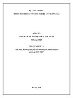 BÁO CÁO TÌNH HÌNH THỊ TRƯỜNG LOGISTICS ASEAN Số tháng 2/2020 THUỘC NHIỆM VỤ “Xây dựng Hệ thống cung cấp, kết nối thông tin, dữ liệu logistics giai đoạn 2017-2020”