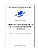 phát triển mô hình dự báo dữ liệu chuỗi thời gian ngắn hạn 