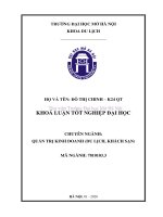 Giải pháp nâng cao chất lượng dịch vụ buồng tại khu nghỉ dưỡng lăng cô beach 