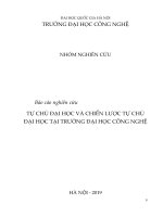 Báo cáo nghiên cứu TỰ CHỦ ĐẠI HỌC VÀ CHIẾN LƯỢC TỰ CHỦ ĐẠI HỌC TẠI TRƯỜNG ĐẠI HỌC CÔNG NGHỆ