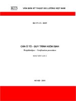 CÂN Ô TÔ - QUY TRÌNH KIỂM ĐỊNH Weighbridges – Verification procedure