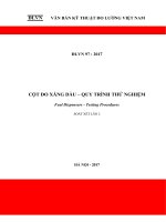 CỘT ĐO XĂNG DẦU – QUY TRÌNH THỬ NGHIỆM Fuel Dispensers - Testing Procedures