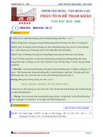 Bài toán góc và khoảng cách trong đề tham khảo THPTQG 2020 môn Toán