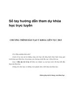 Sổ tay hướng dẫn tham dự khóa học trực tuyến. CHƯƠNG TRÌNH ĐÀO TẠO Y KHOA LIÊN TỤC