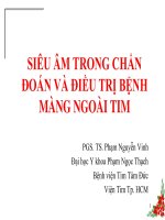 SIÊU ÂM TRONG CHẨN ĐOÁN VÀ ĐIỀU TRỊ BỆNH MÀNG NGOÀI TIM