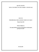 BÁO CÁO TÌNH HÌNH HOẠT ĐỘNG LOGISTICS TRONG XUẤT KHẨU Tháng 02 năm 2020 THUỘC NHIỆM VỤ “Xây dựng Hệ thống cung cấp, kết nối thông tin, dữ liệu logistics giai đoạn 2017-2020”