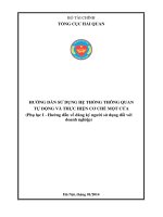 HƯỚNG DẪN SỬ DỤNG HỆ THỐNG THÔNG QUAN TỰ ĐỘNG VÀ THỰC HIỆN CƠ CHẾ MỘT CỬA (Phụ lục I - Hướng dẫn về đăng ký người sử dụng đối với doanh nghiệp)