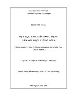 Dạy học tam giác đồng dạng gắn với thực tiễn ở lớp 8