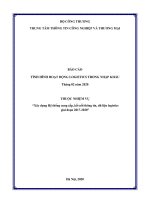BÁO CÁO TÌNH HÌNH HOẠT ĐỘNG LOGISTICS TRONG NHẬP KHẨU Tháng 02 năm 2020