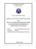 Đề xuất giải pháp hoàn thiện quy trình đào tạo cho nhân viên khách sạn crowne plaza west hanoi 