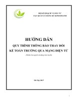 HƯỚNG DẪN QUY TRÌNH THÔNG BÁO THAY ĐỔI KẾ TOÁN TRƯỞNG QUA MẠNG ĐIỆN TỬ