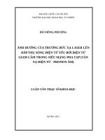 Ảnh hưởng của trường bức xạ laser lên hấp thụ sóng điện từ yếu bởi điện tử giam cầm trong siêu mạng pha tạp ( tán xạ điện tử   phonon âm )   