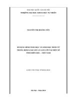 Áp dụng hình thái học và sinh học phân tử trong định loại sán lá gan lớn tại một số tỉnh miền bắc   việt nam 