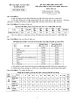 Đề thi chọn học sinh giỏi cấp tỉnh môn Địa lý lớp 12 năm học 2010-2011 – Sở Giáo dục và Đào tạo Tuyên Quang