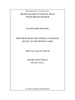 Phân tích trạng thái tới hạn và đánh giá độ tin cậy cho mối hàn laser  tt 