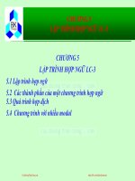 Bài giảng Hệ thống máy tính và ngôn ngữ C: Chương 5 - PGS.TS. Đặng Thành Tín